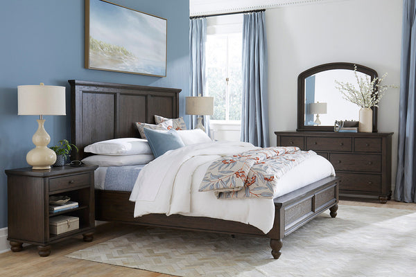 Cambridge Panel Bed - Cal King - Cracked Pepper - Chapin Furniture
