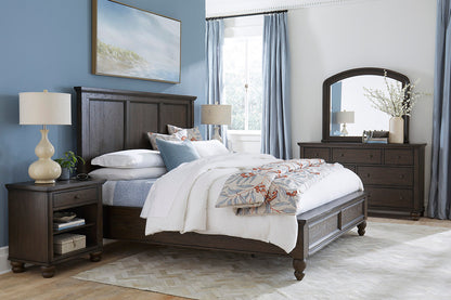 Cambridge Panel Bed - King - Cracked Pepper - Chapin Furniture