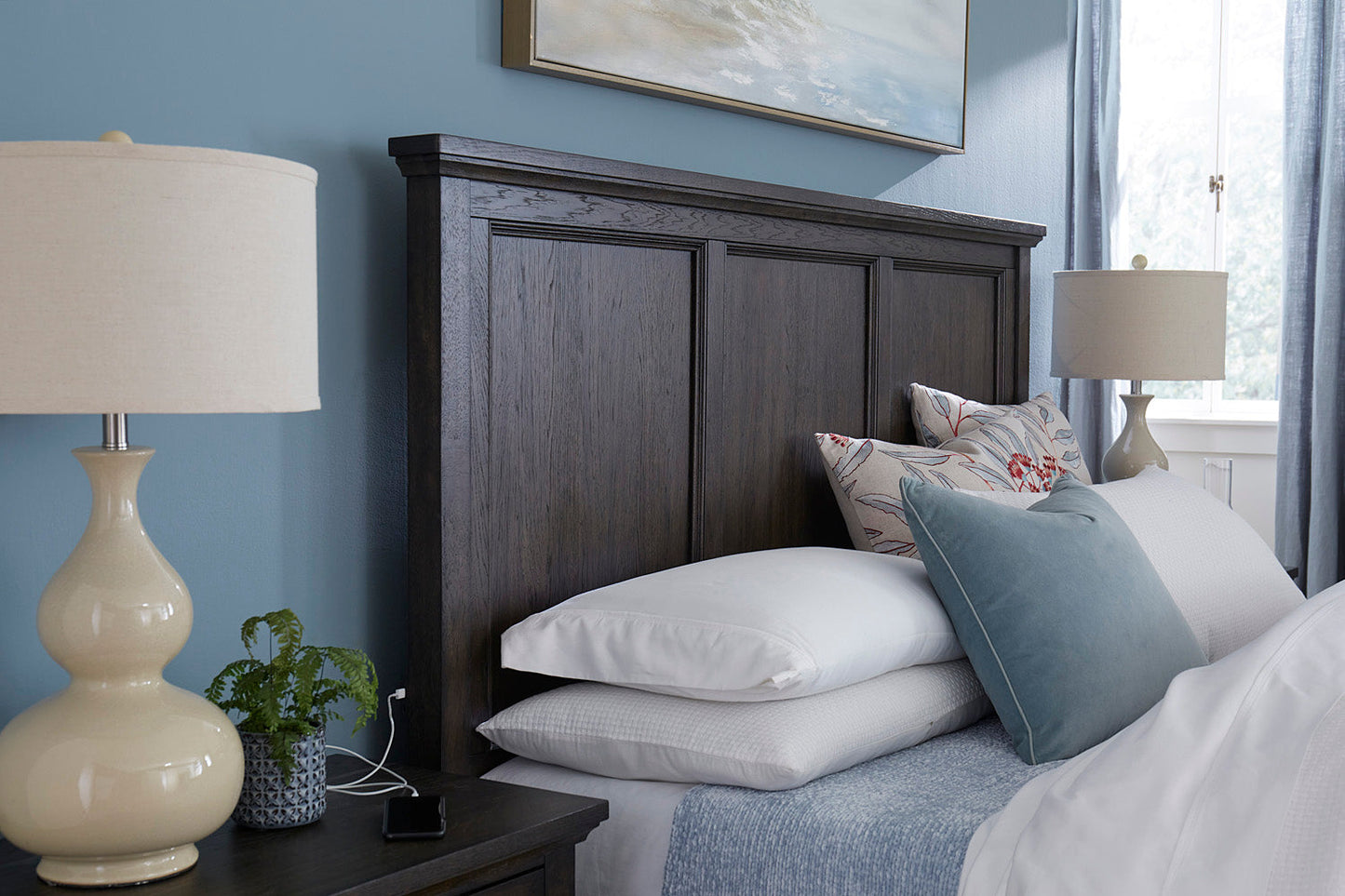 Cambridge Panel Bed - King - Cracked Pepper - Chapin Furniture