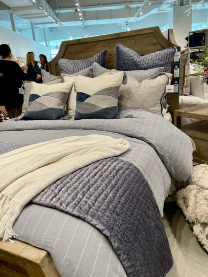 Bari Velvet Sea Fog Quilt - Chapin Furniture