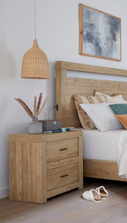 Modern Loft 2 Drawer Nightstand With Power - Chapin Furniture