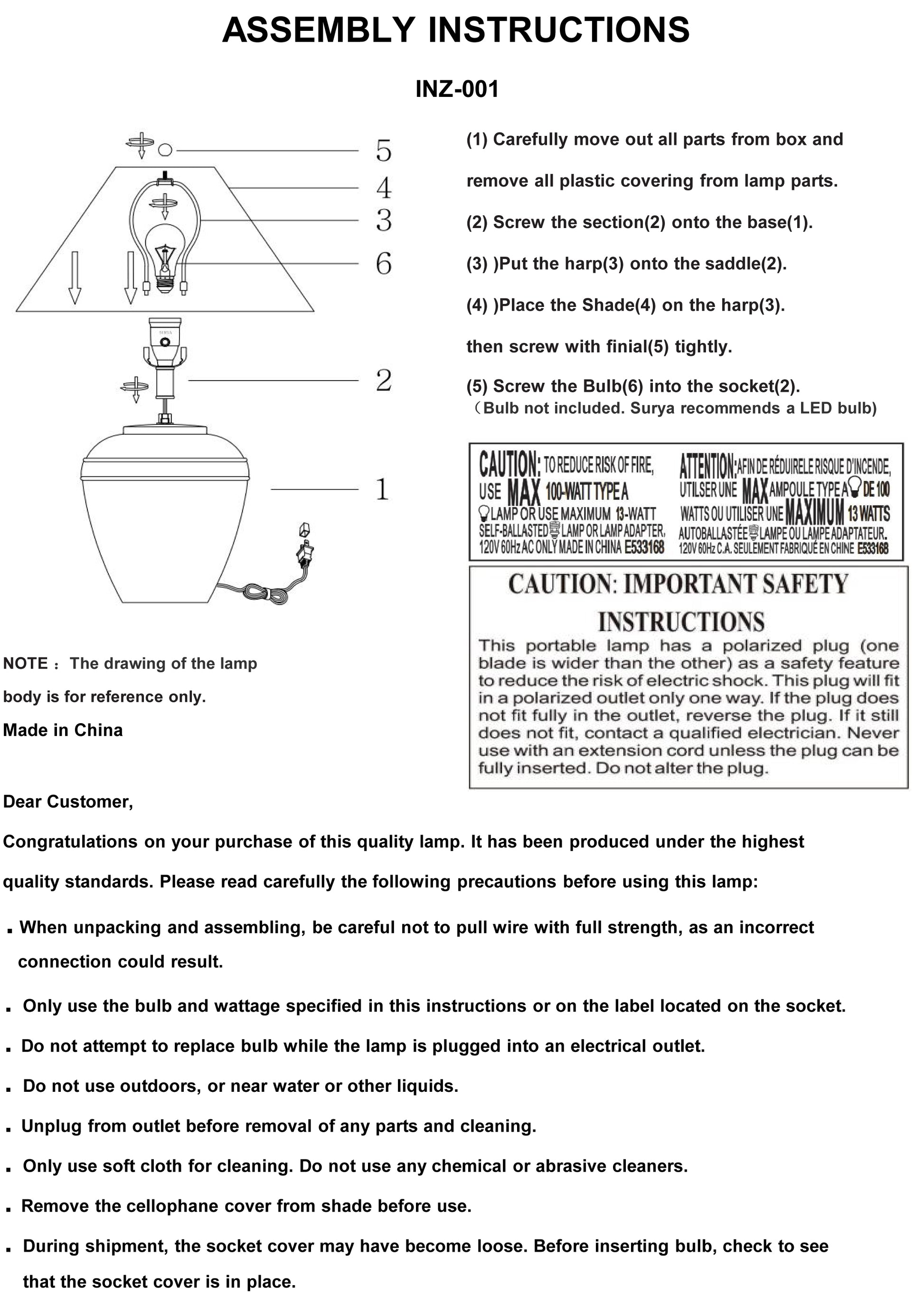 Inizio INZ-001 Lamp - Chapin Furniture