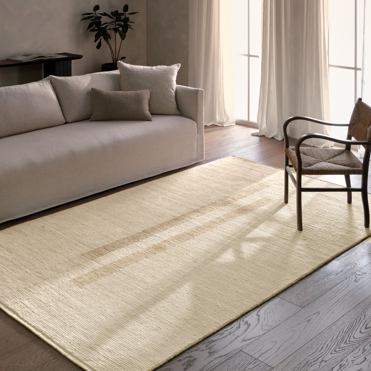 In The Distance Caledonia ITD02 Ivory/Tan Rug - Chapin Furniture