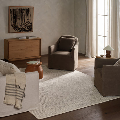 Kafes Knox KAF01 Ivory/White Rug - Chapin Furniture
