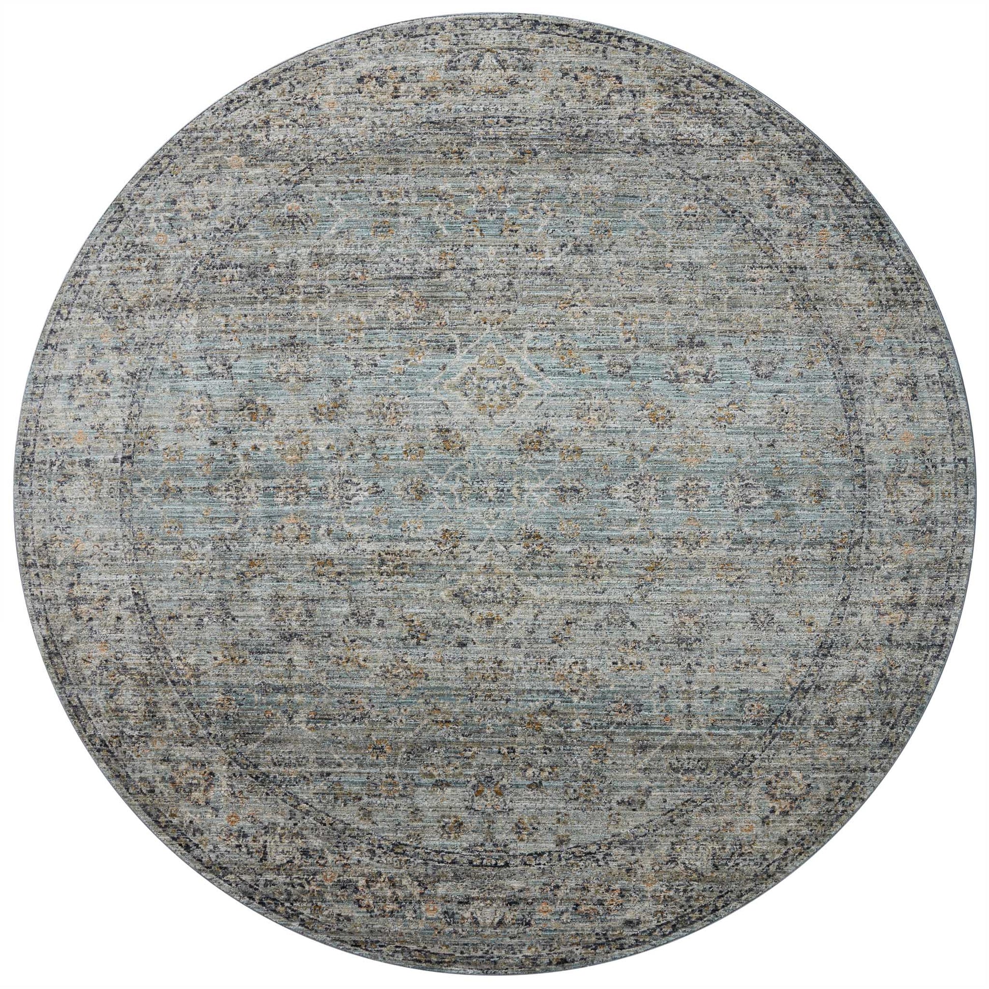 Jean Stoffer Katherine 01 Rug- Ocean/Gold - Chapin Furniture