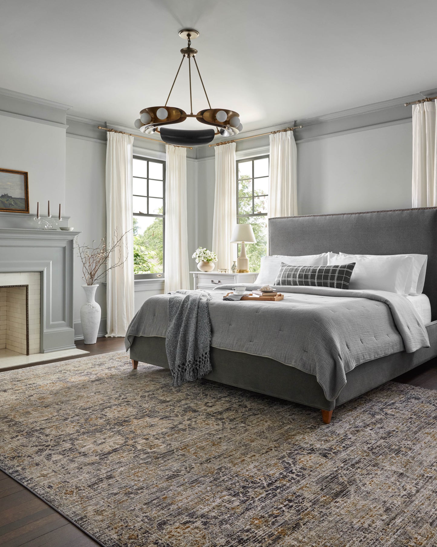 Jean Stoffer Katherine 02 Rug- Charcoal/Gold - Chapin Furniture