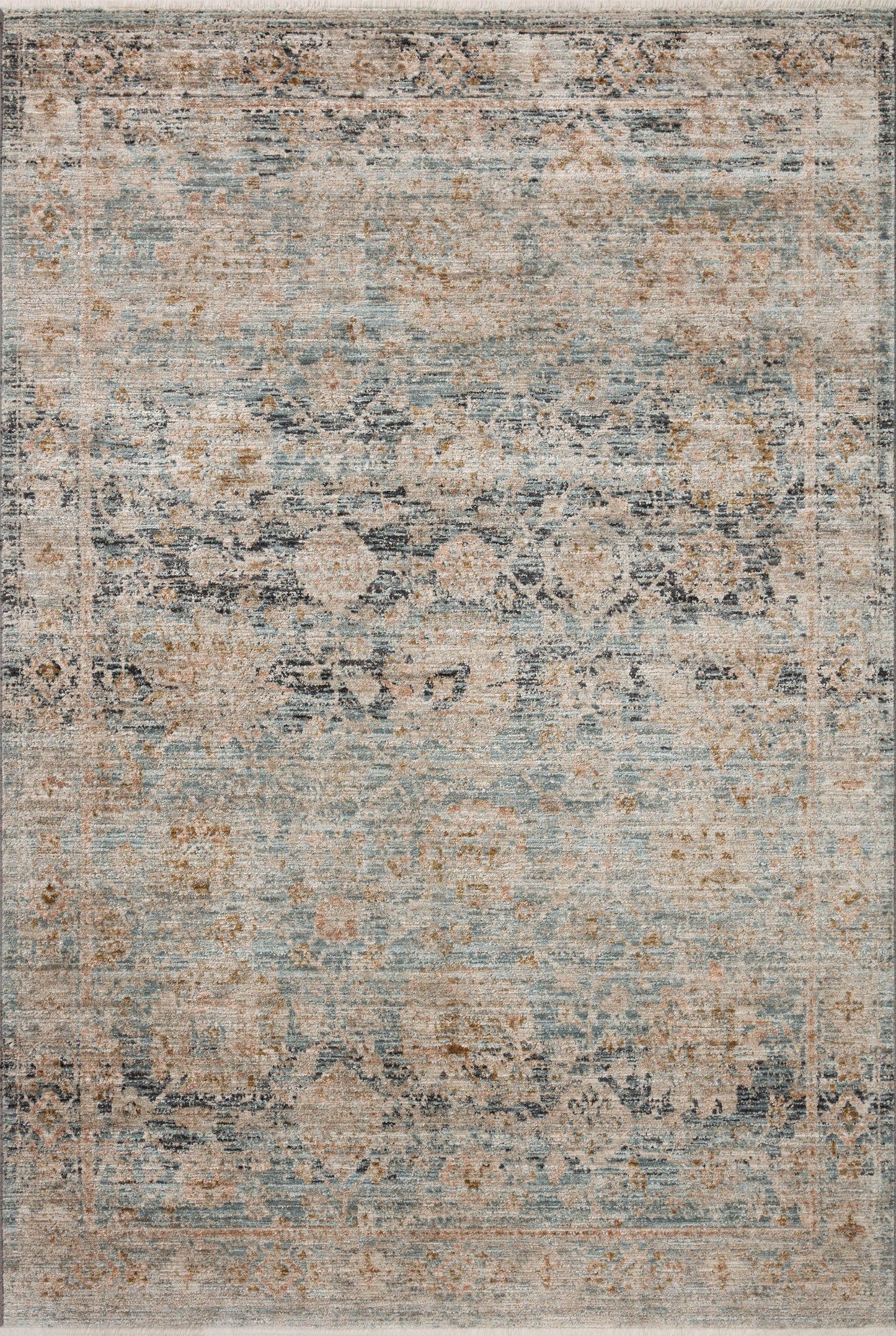 Jean Stoffer Katherine 02 Rug- Ocean/Coral - Chapin Furniture