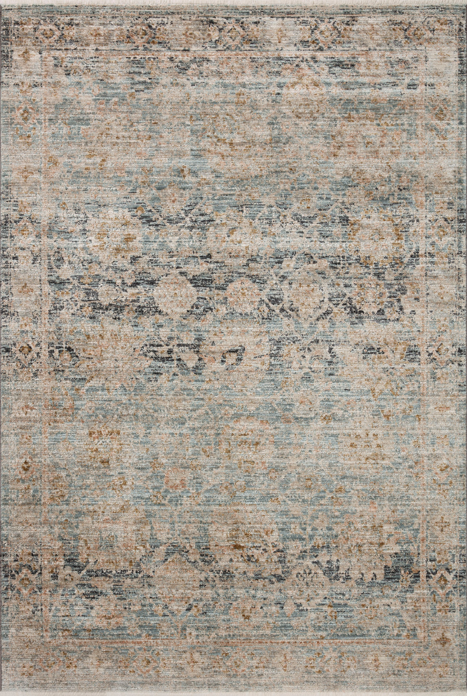 Jean Stoffer Katherine 02 Rug- Ocean/Coral - Chapin Furniture