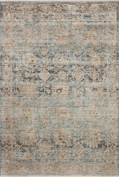 Jean Stoffer Katherine 02 Rug- Ocean/Coral - Chapin Furniture