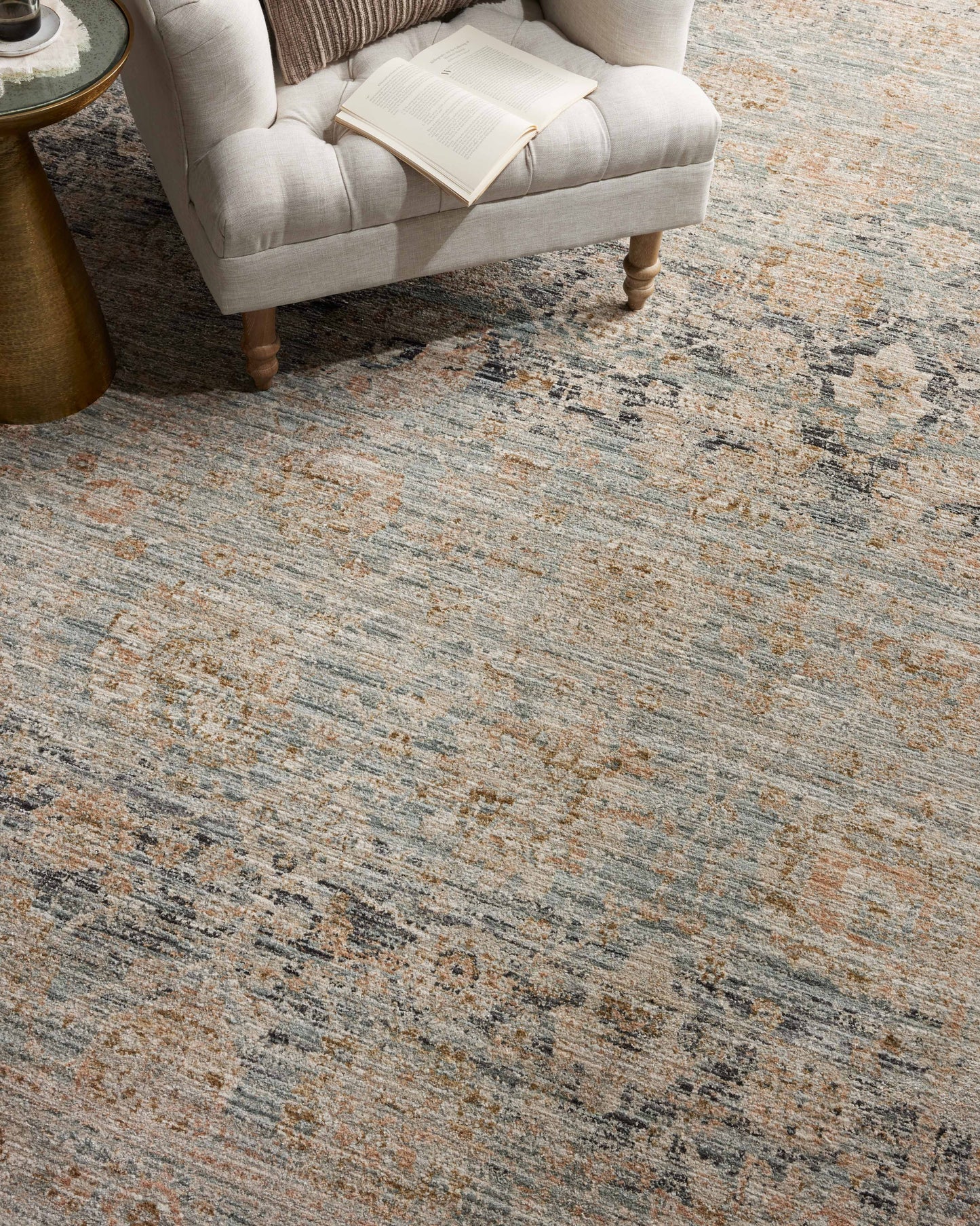 Jean Stoffer Katherine 02 Rug- Ocean/Coral - Chapin Furniture