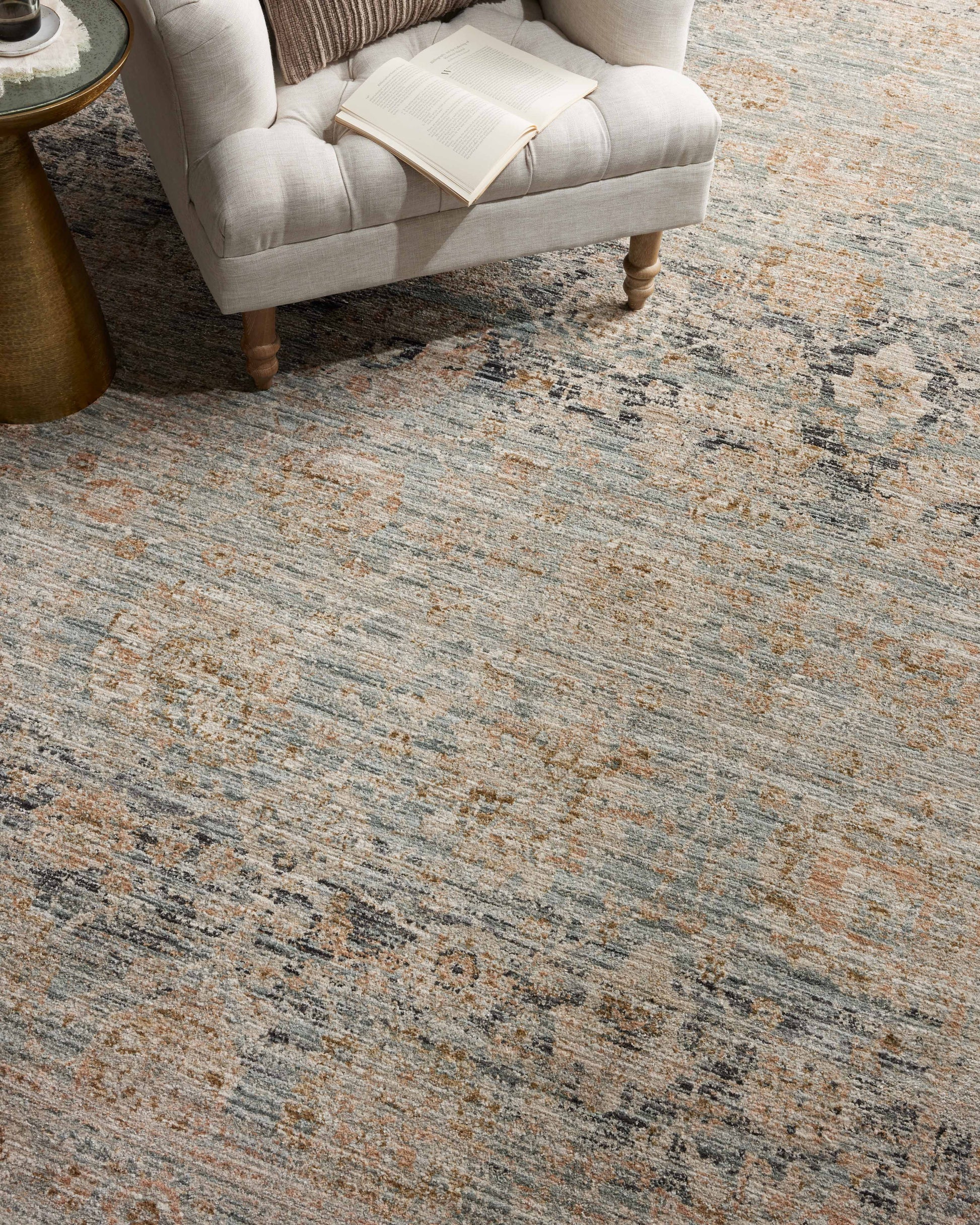 Jean Stoffer Katherine 02 Rug- Ocean/Coral - Chapin Furniture
