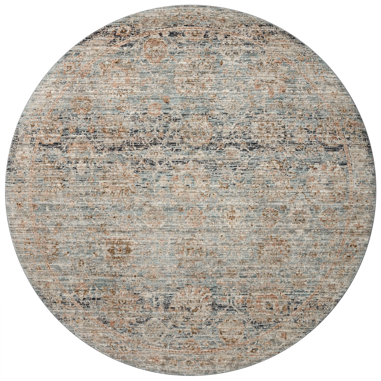 Jean Stoffer Katherine 02 Rug- Ocean/Coral - Chapin Furniture