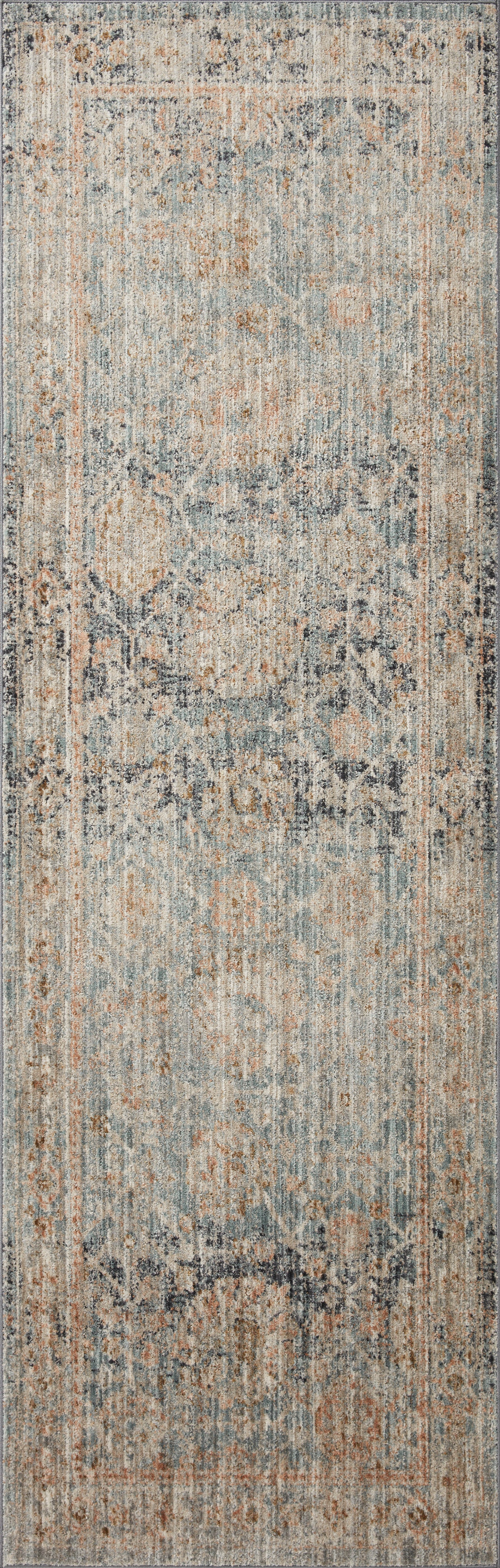 Jean Stoffer Katherine 02 Rug- Ocean/Coral - Chapin Furniture