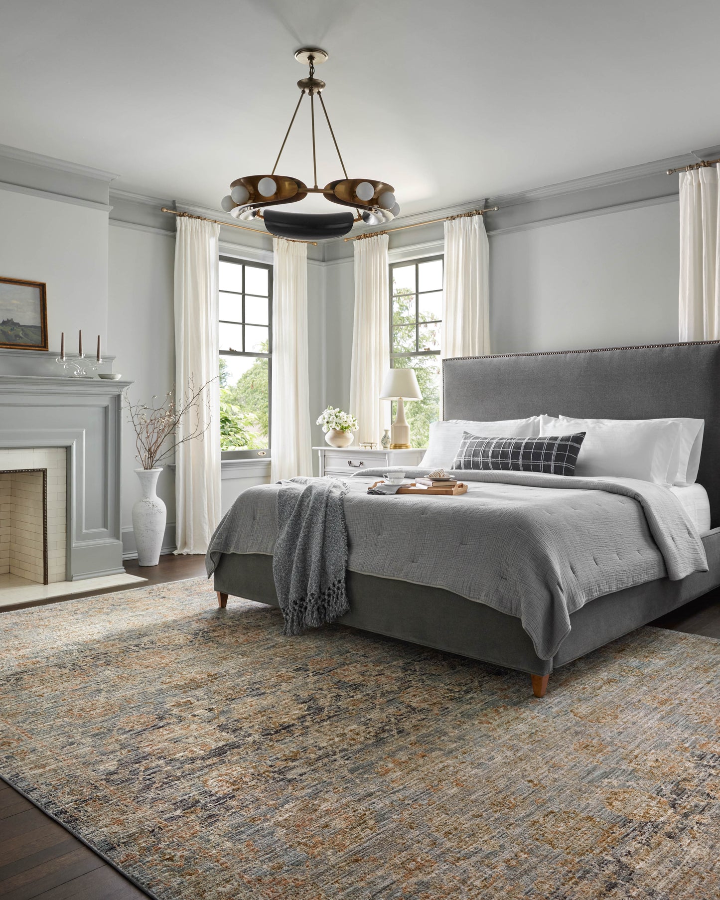 Jean Stoffer Katherine 02 Rug- Ocean/Coral - Chapin Furniture