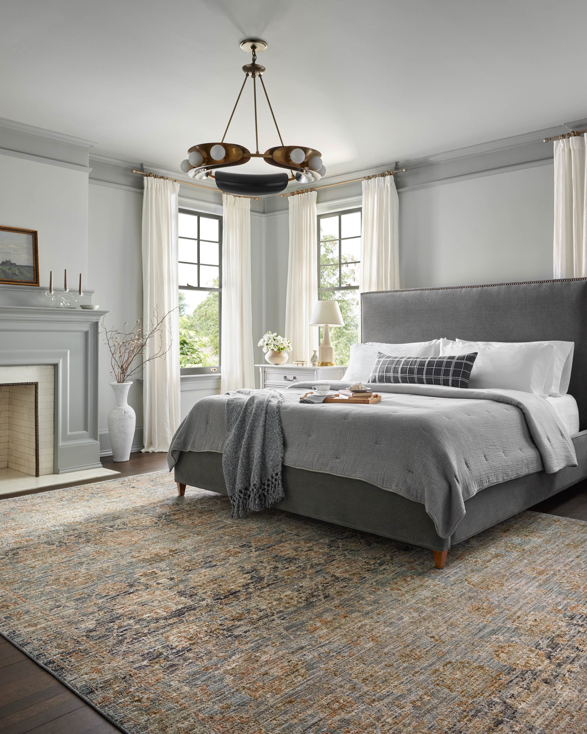 Jean Stoffer Katherine 02 Rug- Ocean/Coral - Chapin Furniture