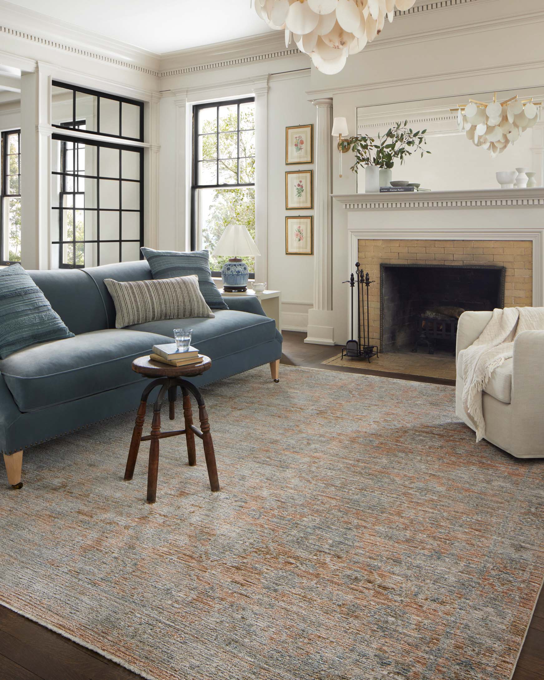 Jean Stoffer Katherine 02 Rug- Terracotta/Smoke - Chapin Furniture