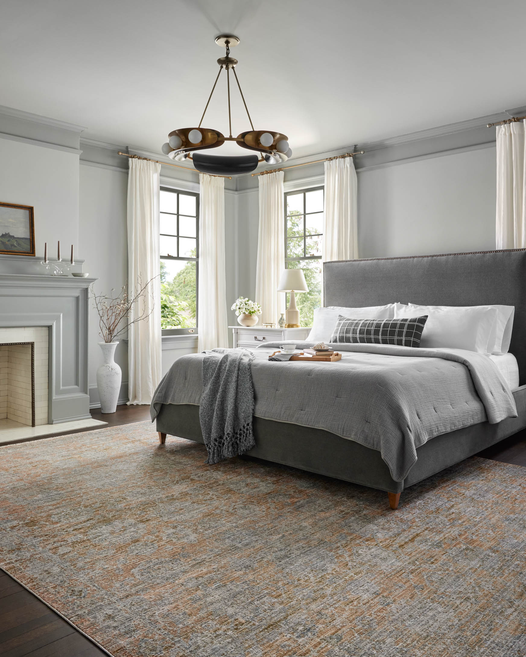 Jean Stoffer Katherine 02 Rug- Terracotta/Smoke - Chapin Furniture