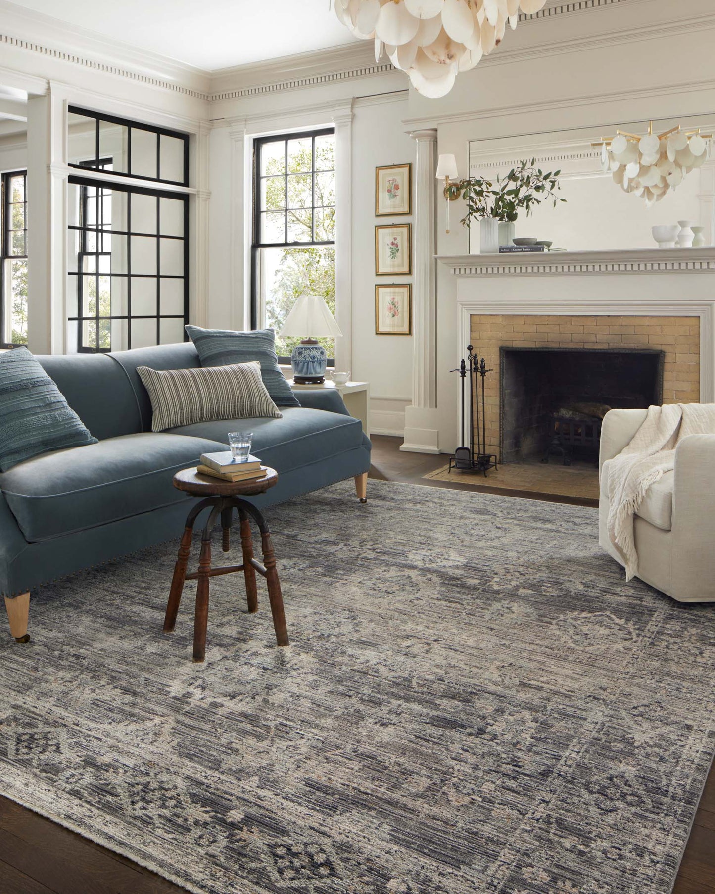 Jean Stoffer Katherine 05 Rug- Graphite/Jade - Chapin Furniture