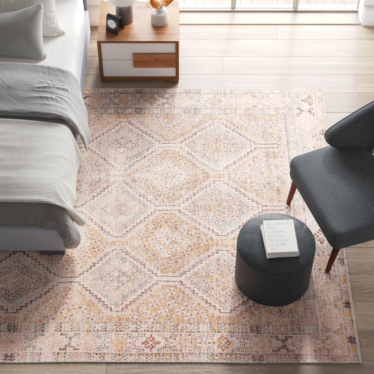 Kindred Marquesa KND01 Light Pink/Blue Rug - Chapin Furniture