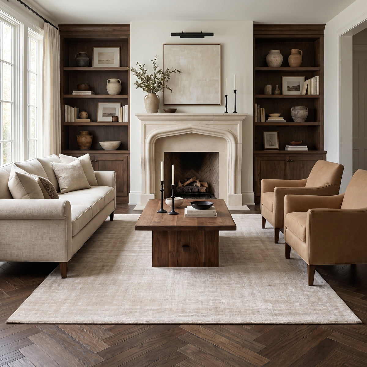 Konstrukt Kelle KT03 White/Beige Rug - Chapin Furniture
