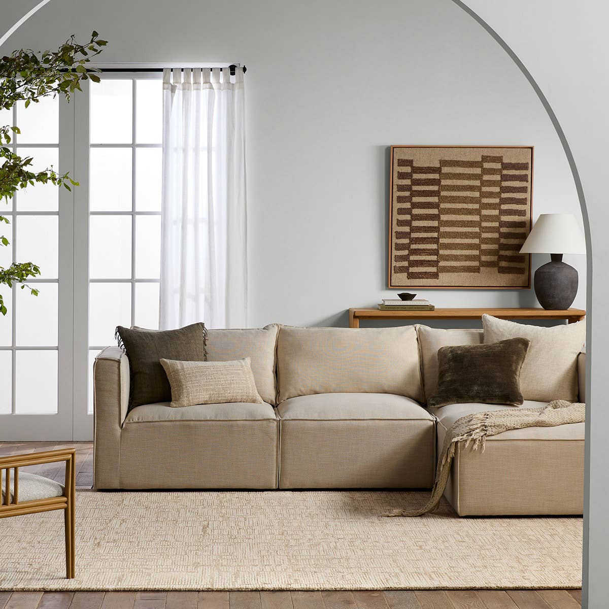 Labyrinth Herculean LAB02 Caramel/Cream Rug - Chapin Furniture