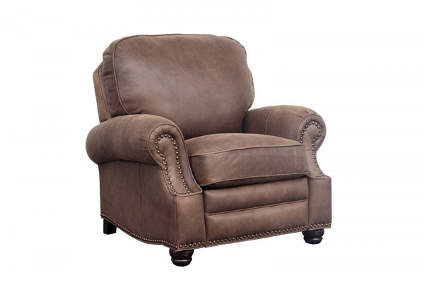 Longhorn Recliner in Chaps-Dark Sanded Bomber - Chapin Furniture