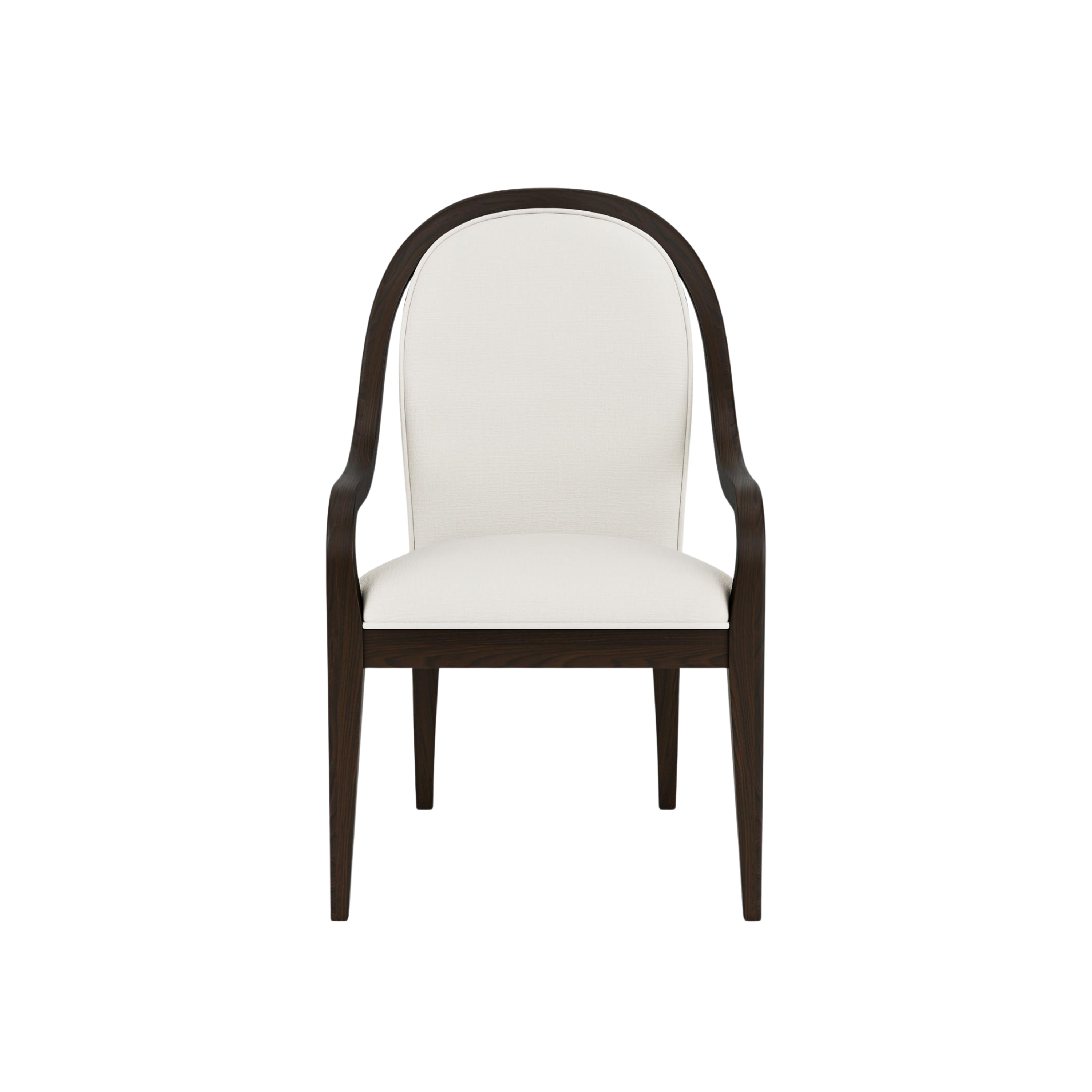 Lydia Curved Upholstered Arm Chair - Set of 2 - Thumbnail 4