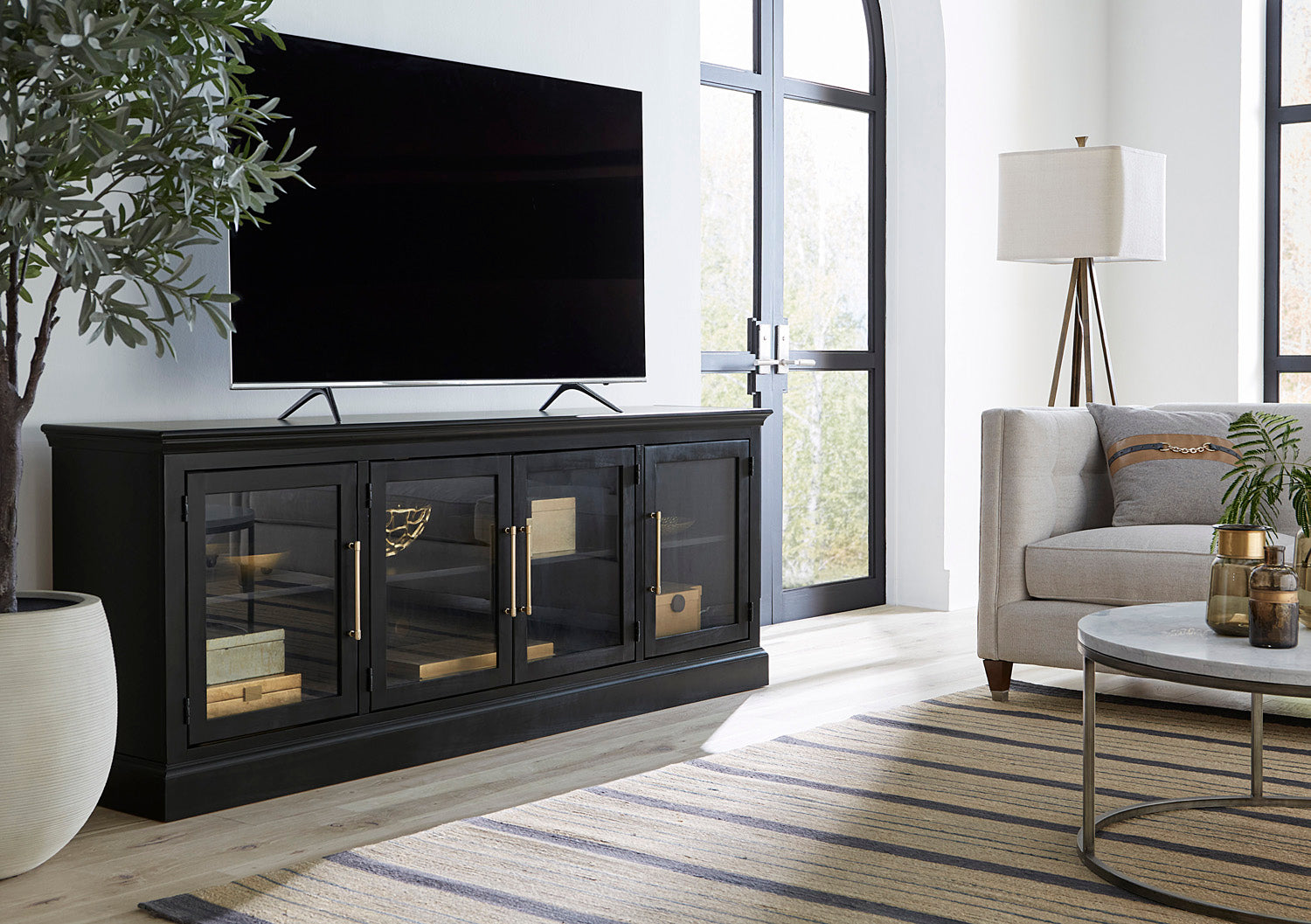 Byron 84" Console With 4 Doors - Chapin Furniture