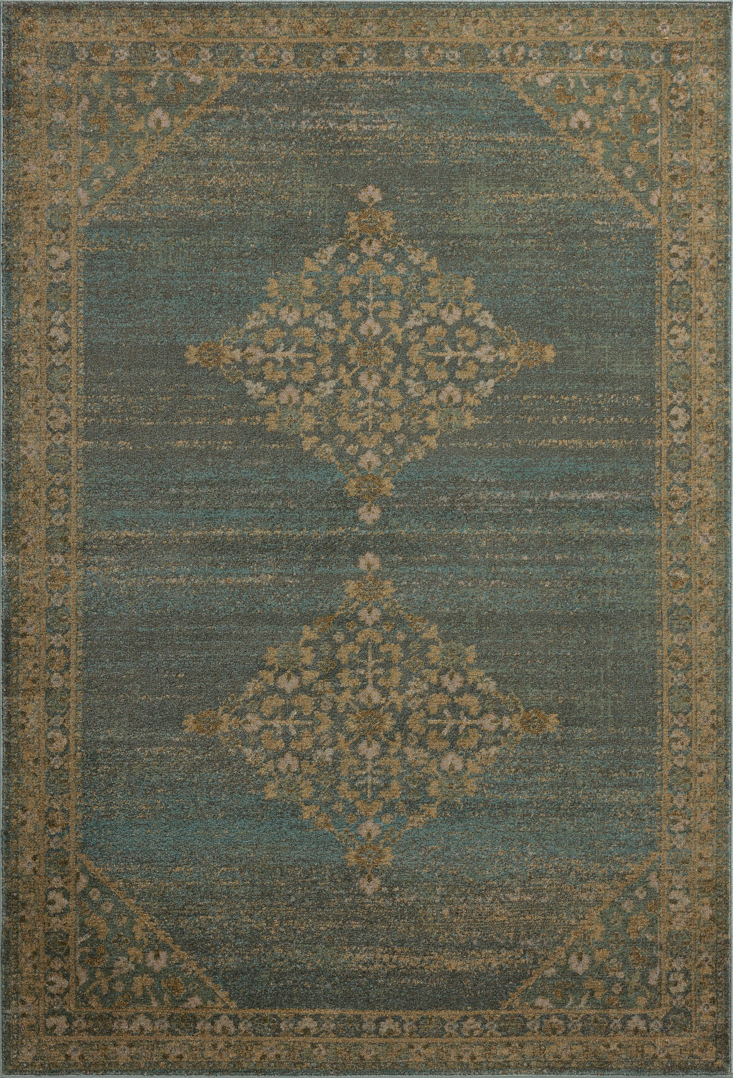 Magnolia Home Mona 04 Aqua / Wheat - Chapin Furniture