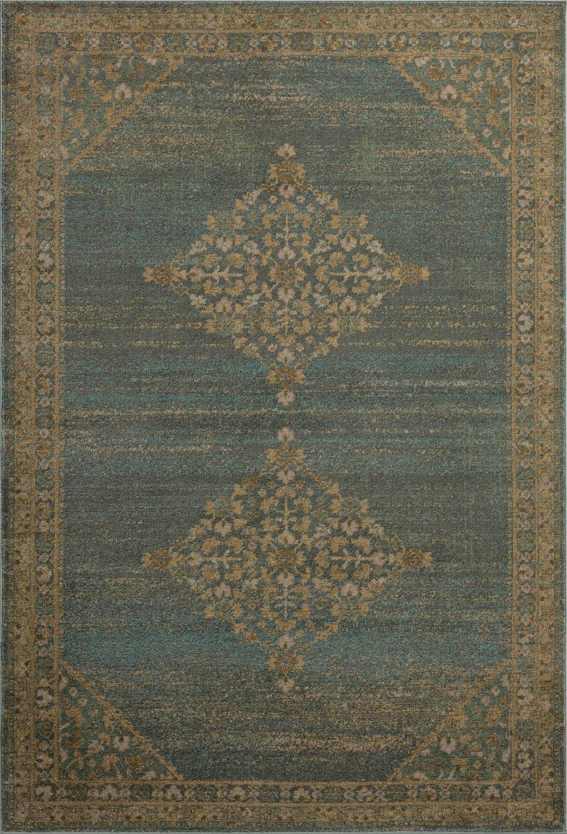 Magnolia Home Mona 04 Aqua / Wheat - Chapin Furniture