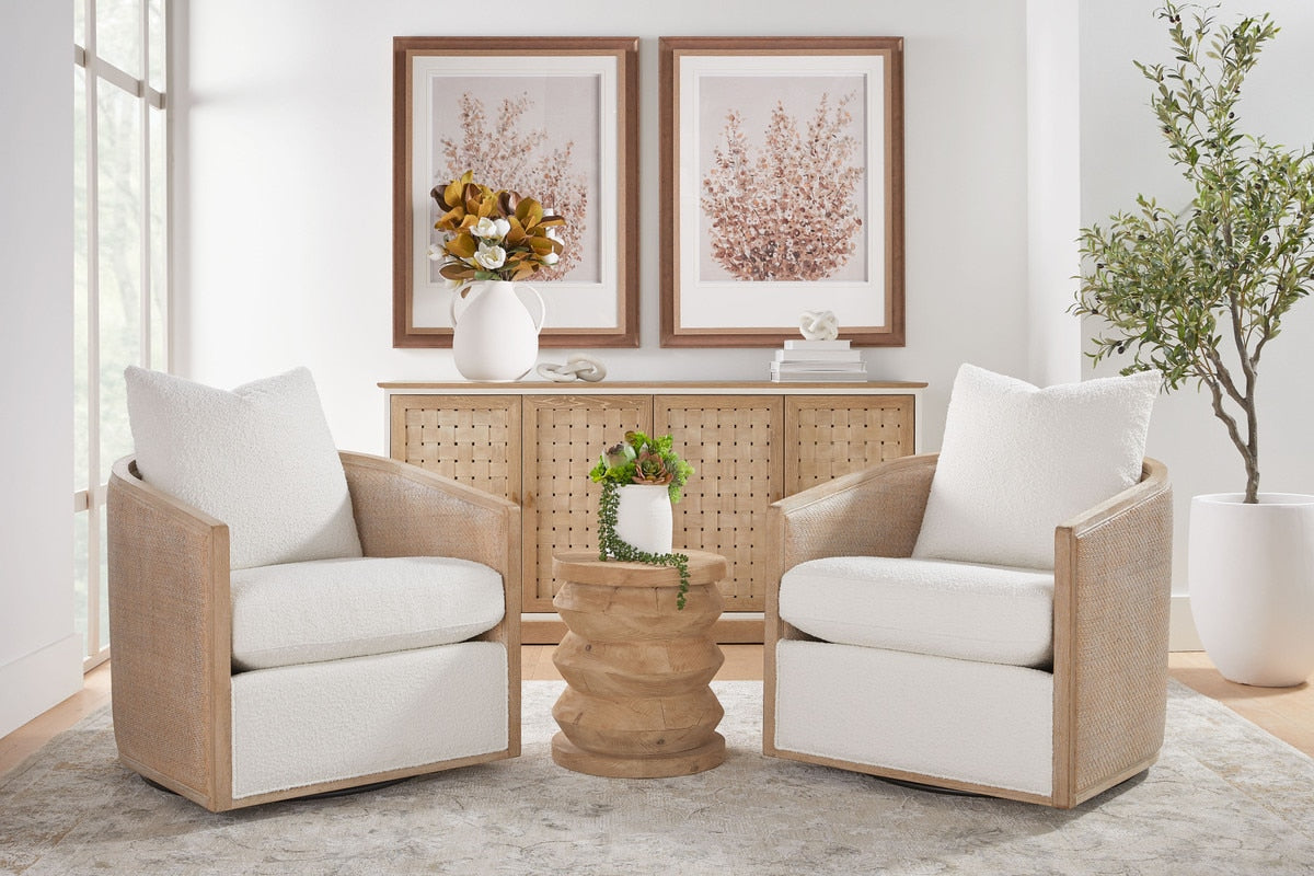 McGuire Swivel Club Chair