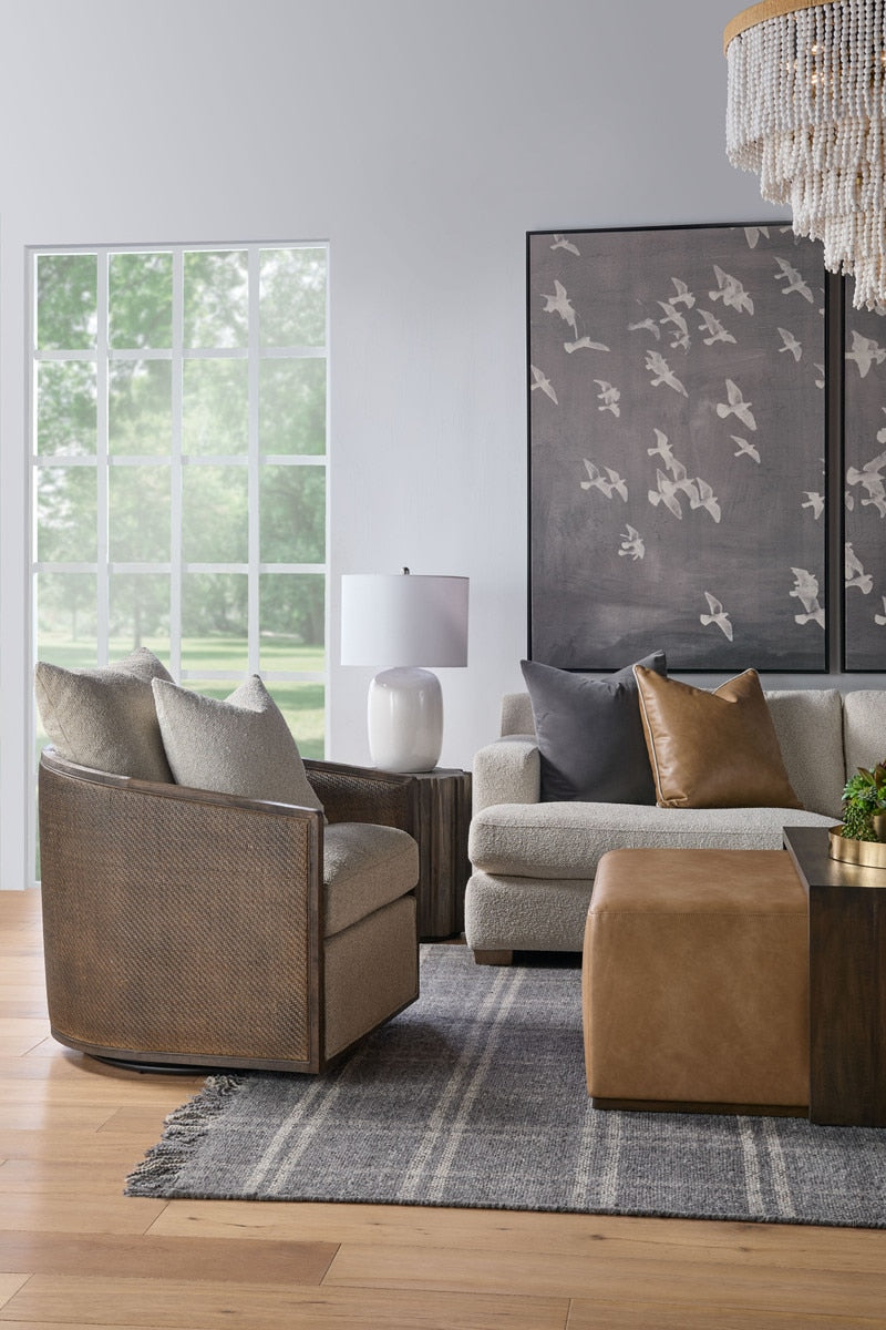 McGuire Swivel Club Chair