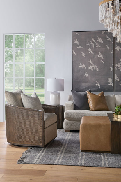 McGuire Swivel Club Chair
