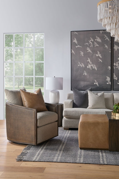 McGuire Swivel Club Chair