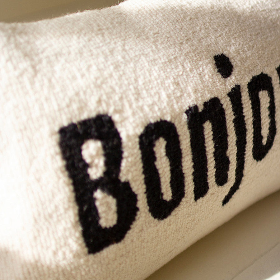 Bonjour! Hand-Hooked Pillow - Chapin Furniture