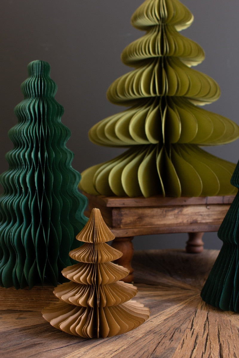 Set of 5 Paper Accordian Christmas Trees - Chapin Furniture