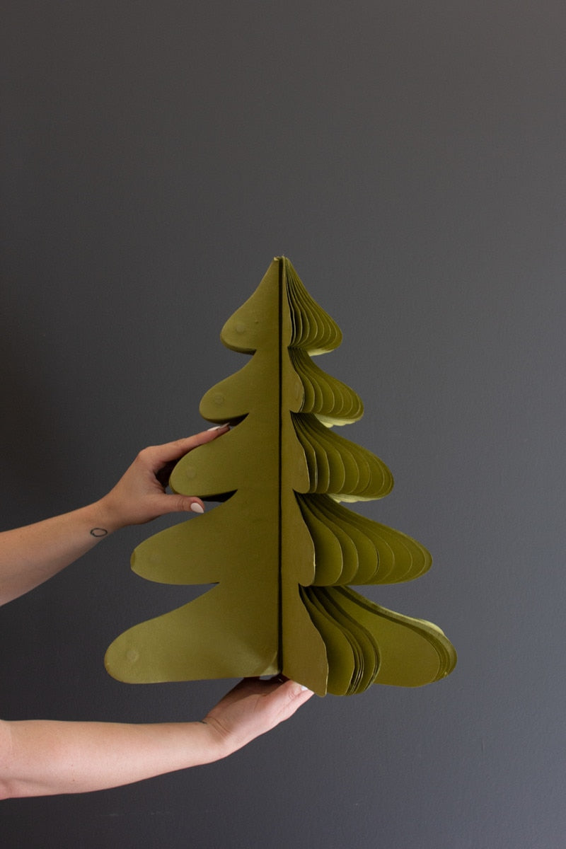 Set of 5 Paper Accordian Christmas Trees - Chapin Furniture