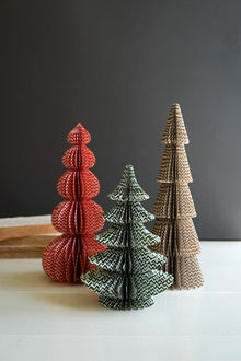 Set of 3 Printed Paper Accordion Christmas Trees - Chapin Furniture