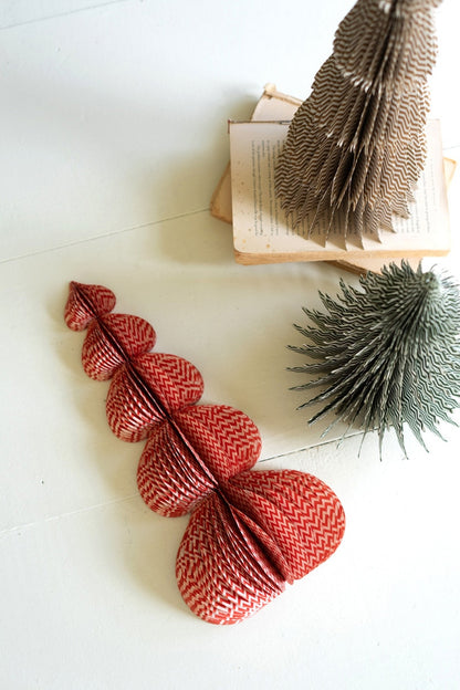 Set of 3 Printed Paper Accordion Christmas Trees - Chapin Furniture