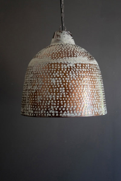 Rustic White Metal Pendant Light - Thumbnail 2