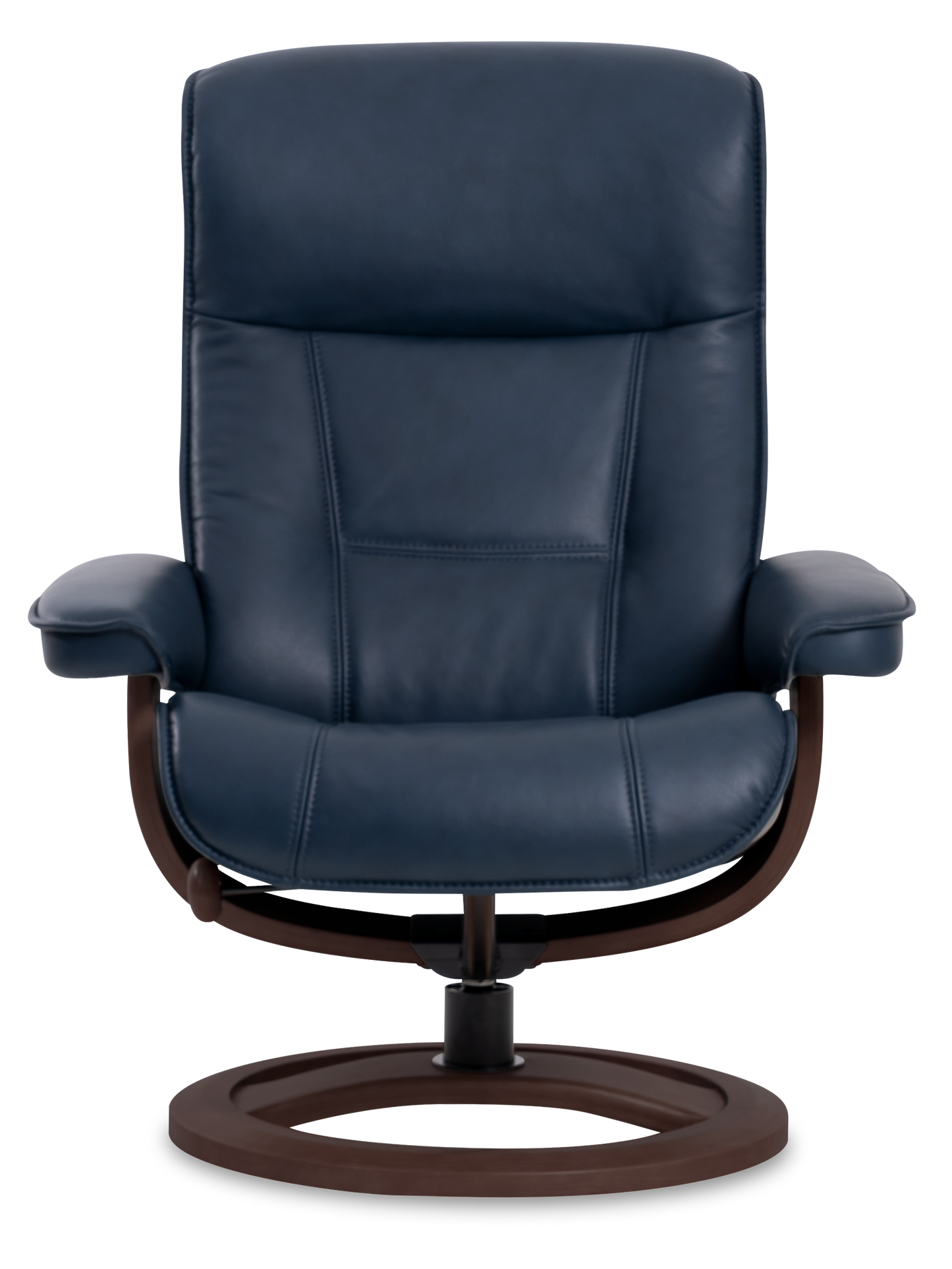 Nordic 21 Chair and Ottoman- Pacific Leather/Espresso Base - Chapin Furniture