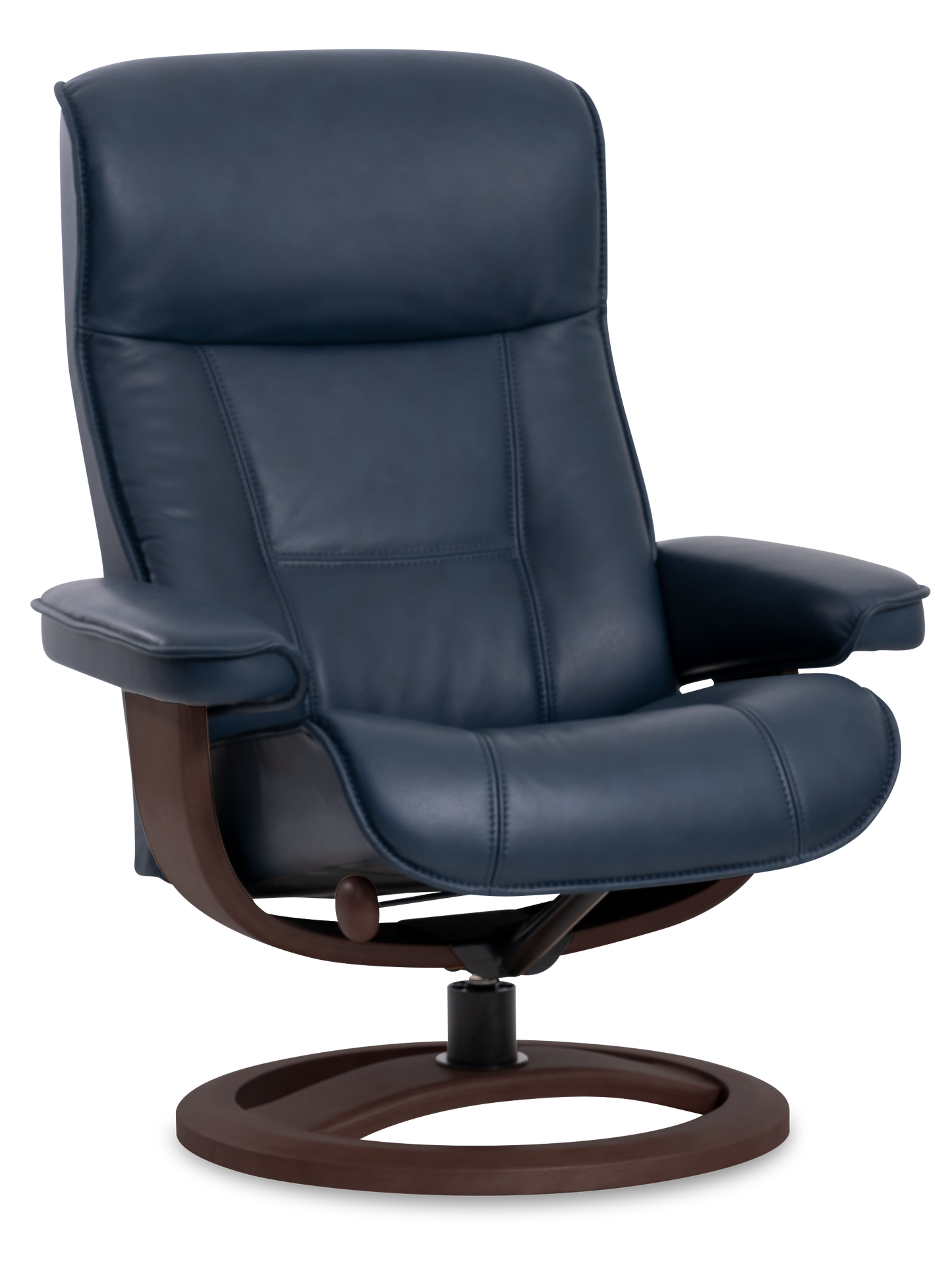 Nordic 21 Chair and Ottoman- Pacific Leather/Espresso Base - Chapin Furniture