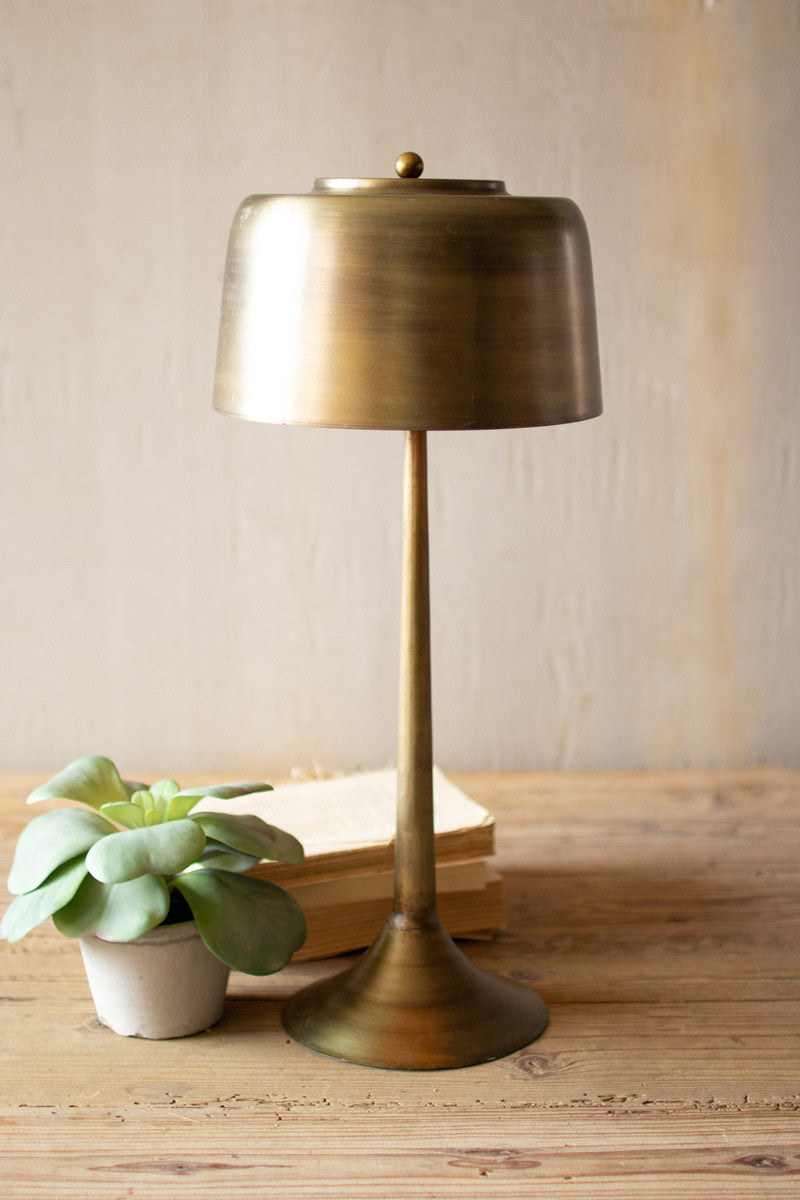 Antique Brass Tall Table Lamp