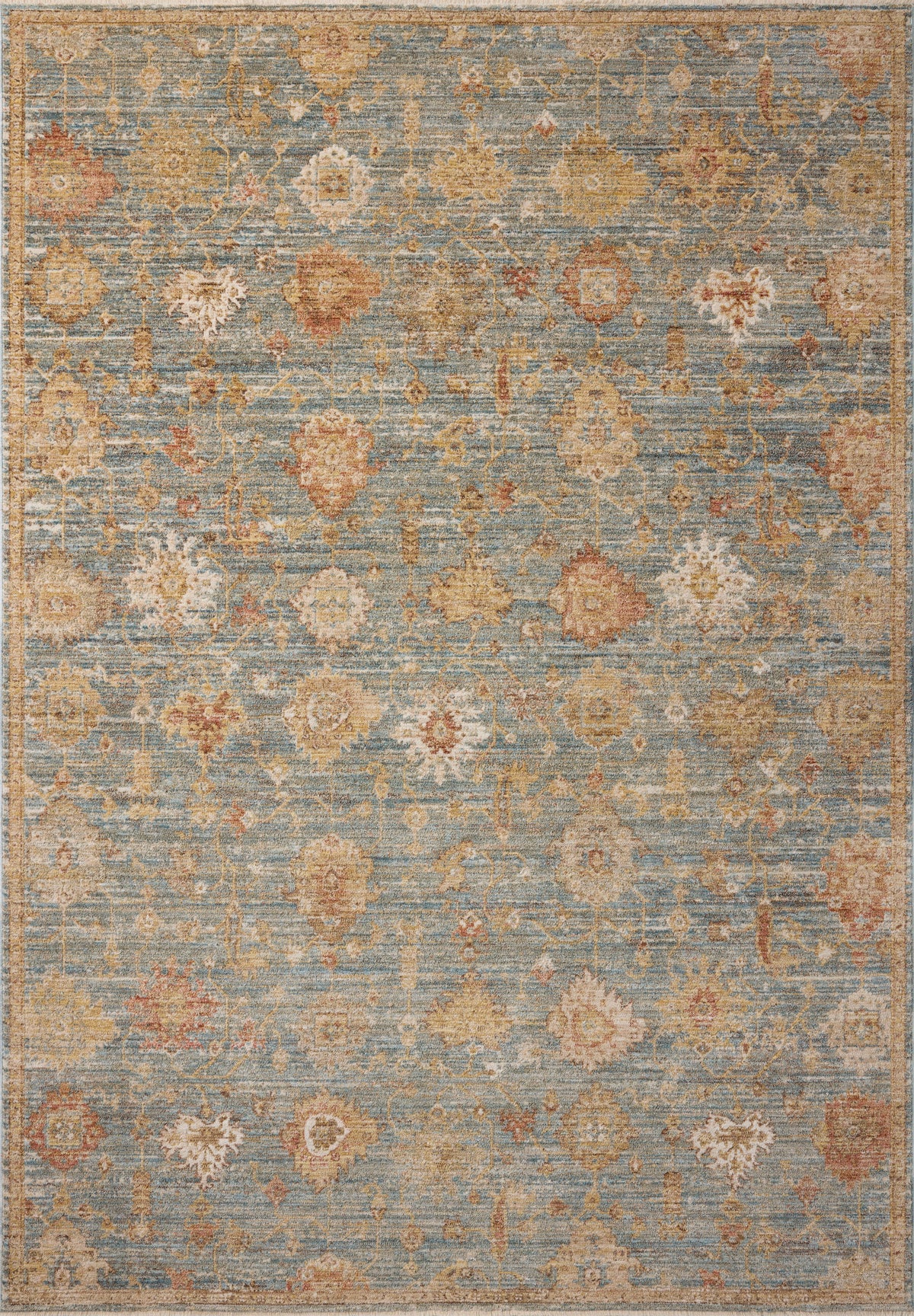 Nicole 02 Blue/Spice Rug - Chapin Furniture