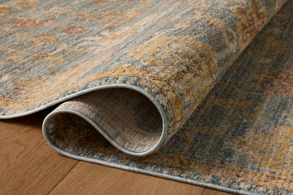 Nicole 02 Blue/Spice Rug - Chapin Furniture