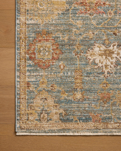Nicole 02 Blue/Spice Rug - Chapin Furniture