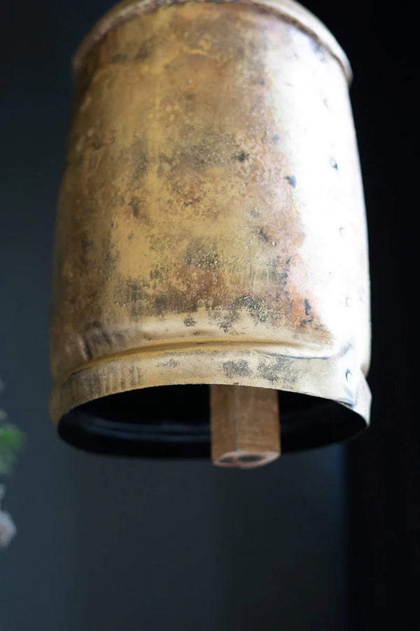 Large Antique Gold Christmas Bell - Chapin Furniture
