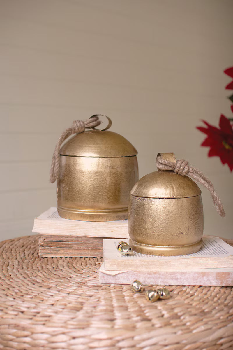 Set of 2 Christmas Bell Canisters - Chapin Furniture