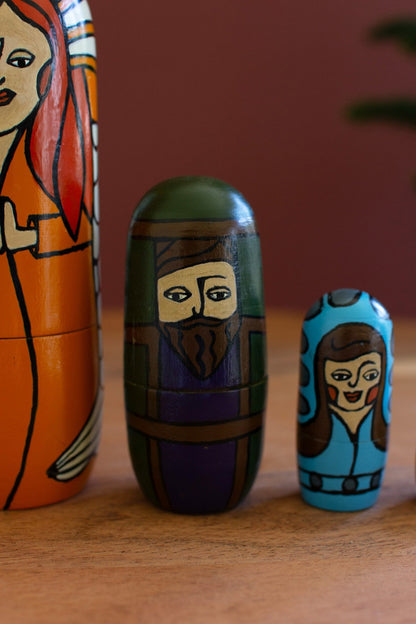 Set of 5 Wooden Nativity Nesting Dolls - Chapin Furniture