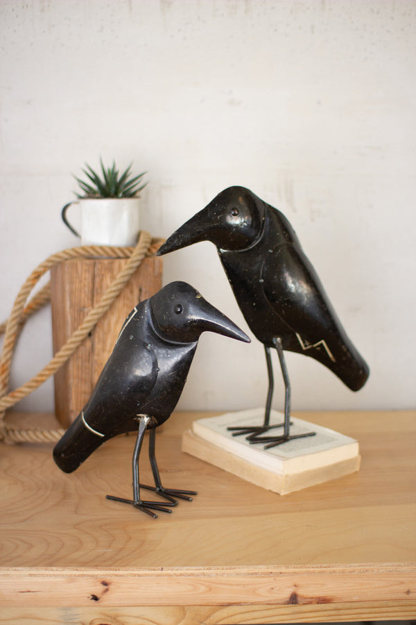 Set of 2 Antique Black Iron Crows - Chapin Furniture